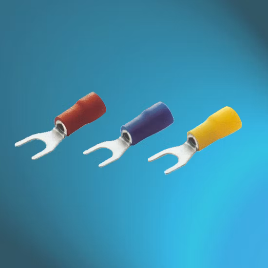 Bornes à sertir à fourche à fourche isolées électriques avec UL