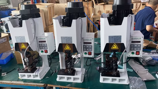 Machine de sertissage de bornes de fil muet, applicateurs de sertissage de bornes, Machine de presse de bornes de câbles métalliques